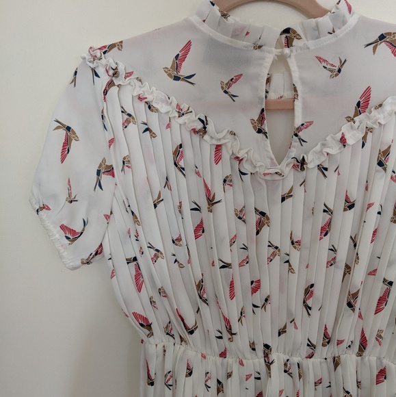 Bird Print Dress - Picture 5 of 7